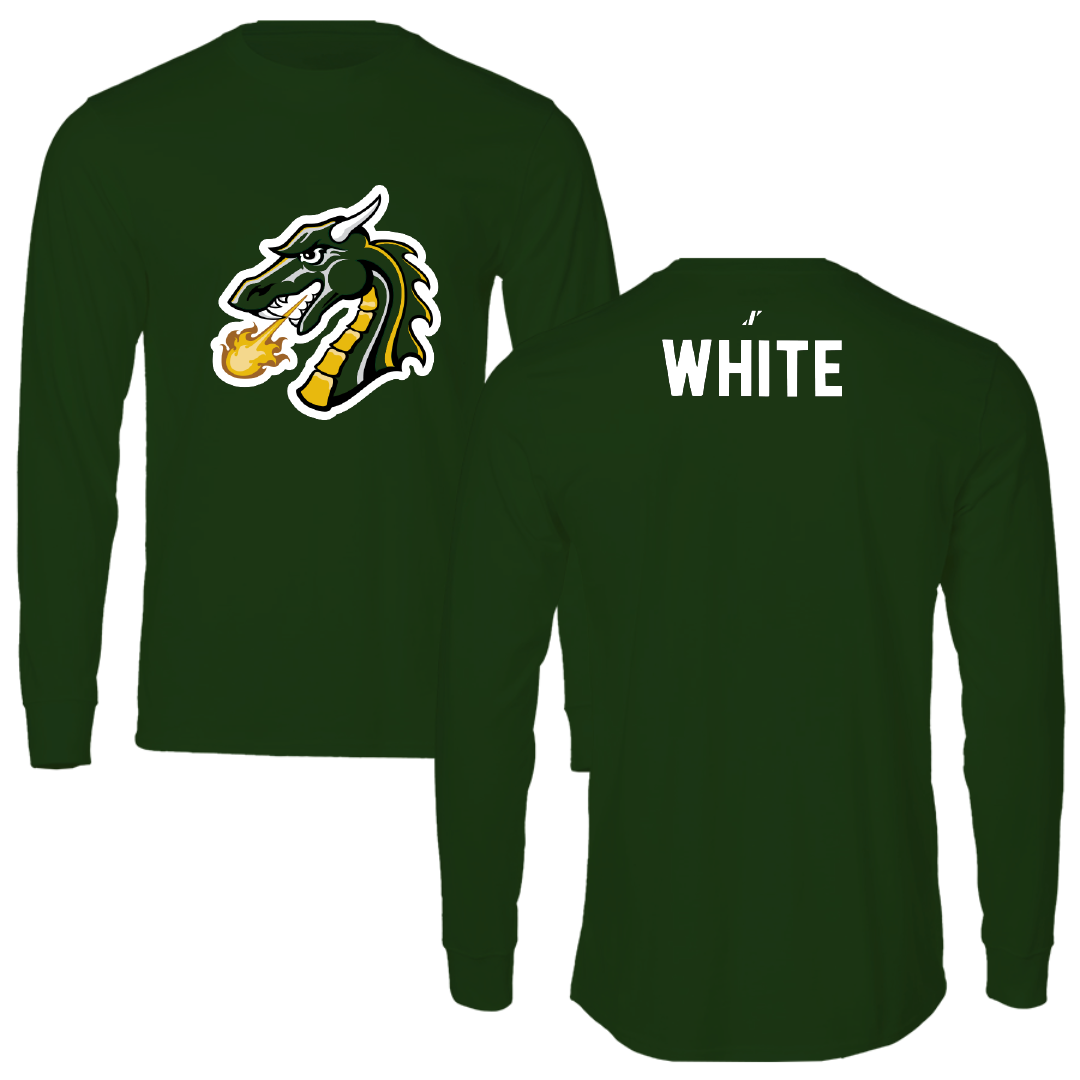 Tiffin University TF and XC Forest Green Long Sleeve - Jaylen White