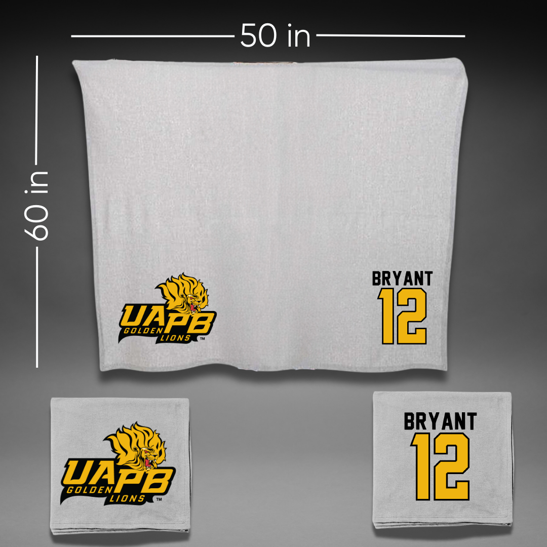 University of Arkansas-Pine Bluff Softball Gray Blanket - #12 Danika Bryant