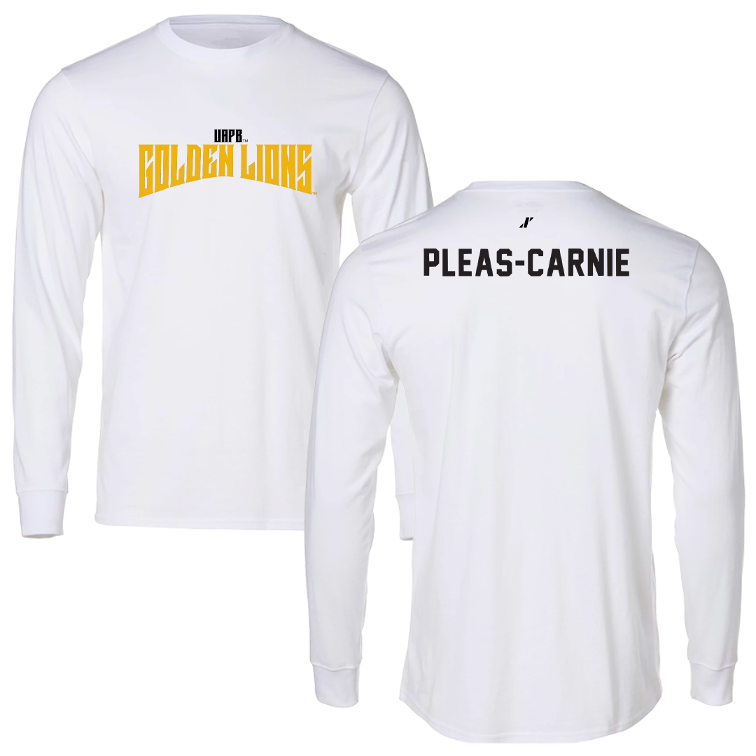 University of Arkansas-Pine Bluff TF and XC White Classic Long Sleeve - Akili Pleas-Carnie