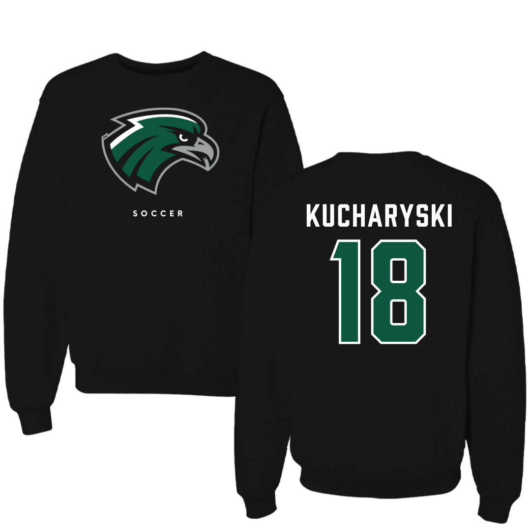 Northeastern State University Soccer Black Crewneck - #18 Olivia Kucharyski