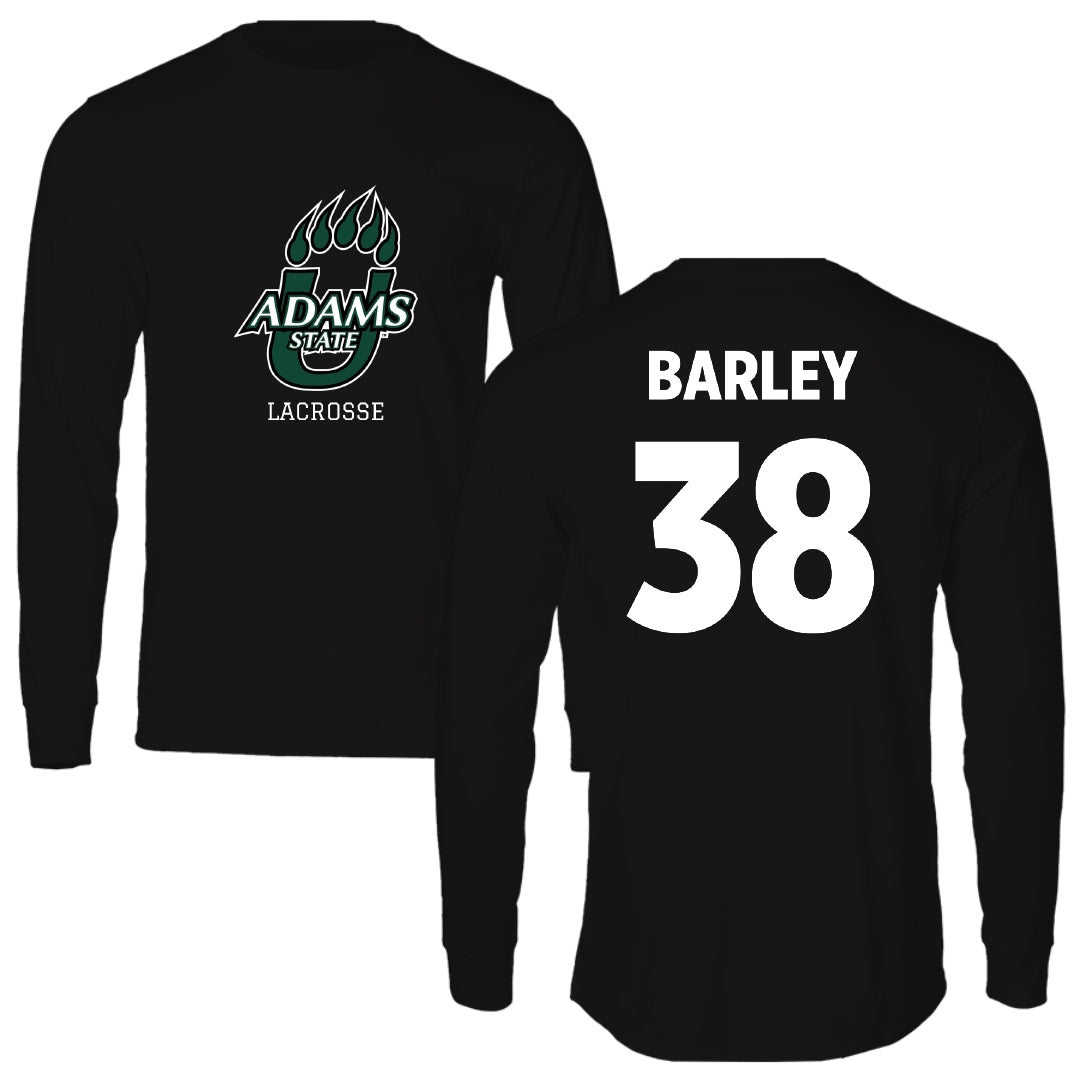 Adams State University Lacrosse Black State Performance Long Sleeve - #38 Kai Barley