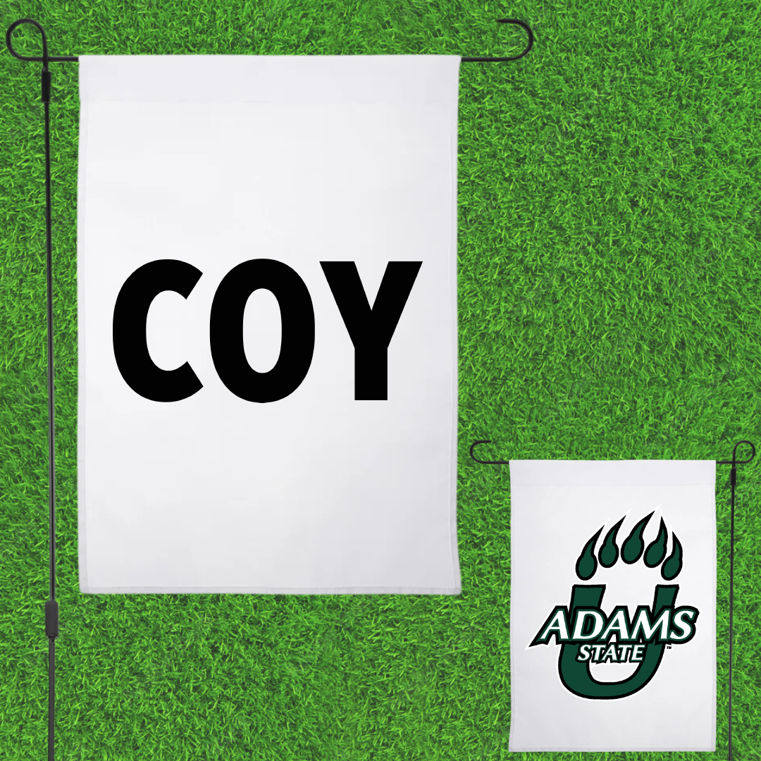 Adams State University Wrestling White Garden Flag - Greg Coy