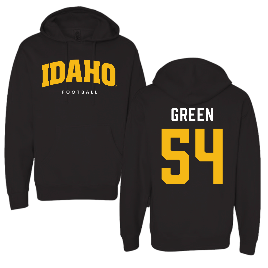 University of Idaho Football Black Idaho Hoodie - #54 Alex Green