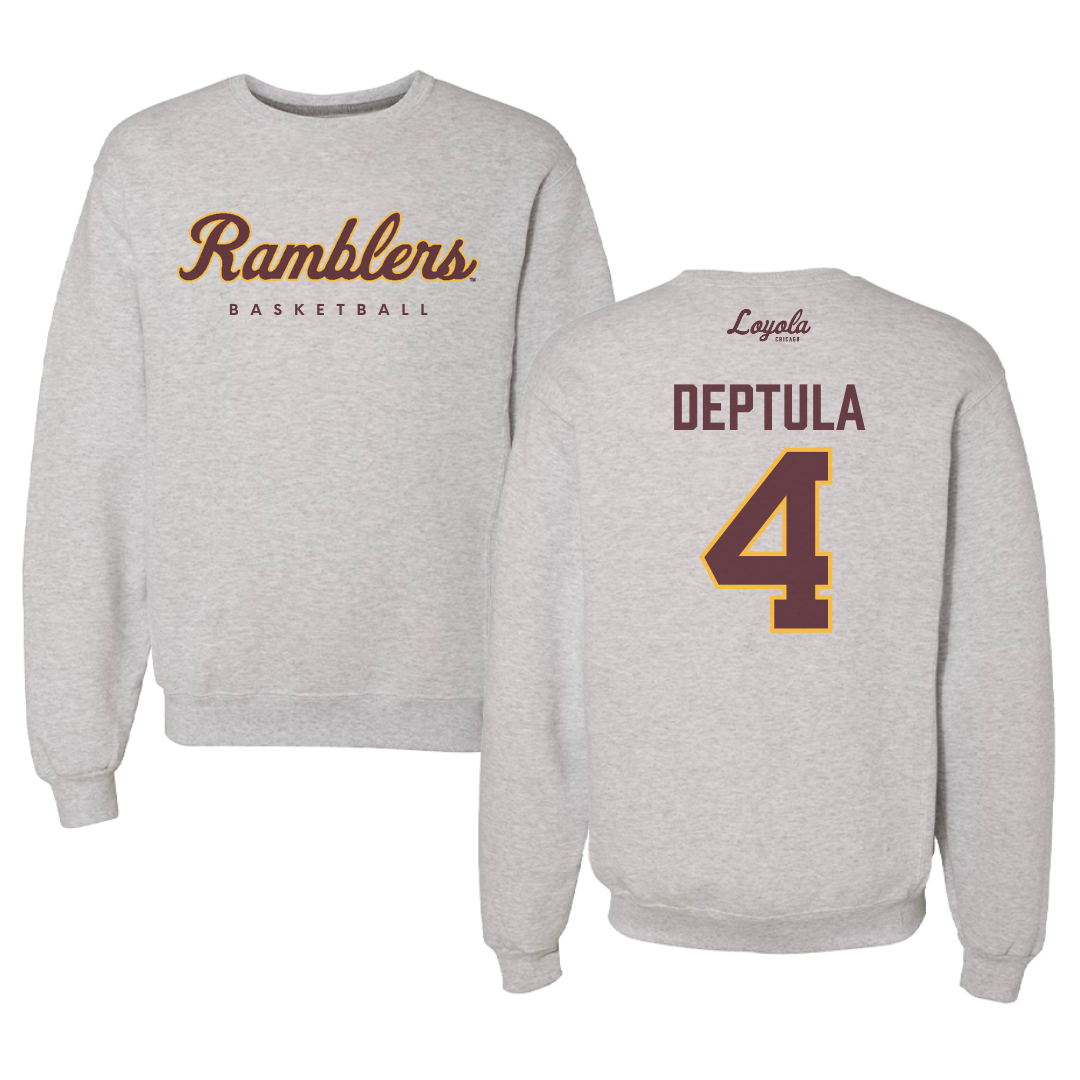 Loyola University-Chicago Basketball Gray Crewneck - #4 Audrey Deptula