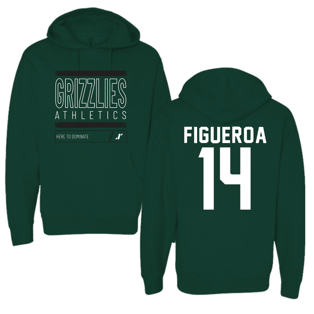 Adams State University Soccer Forest Green Dominate Hoodie - #14 Angelica Figueroa