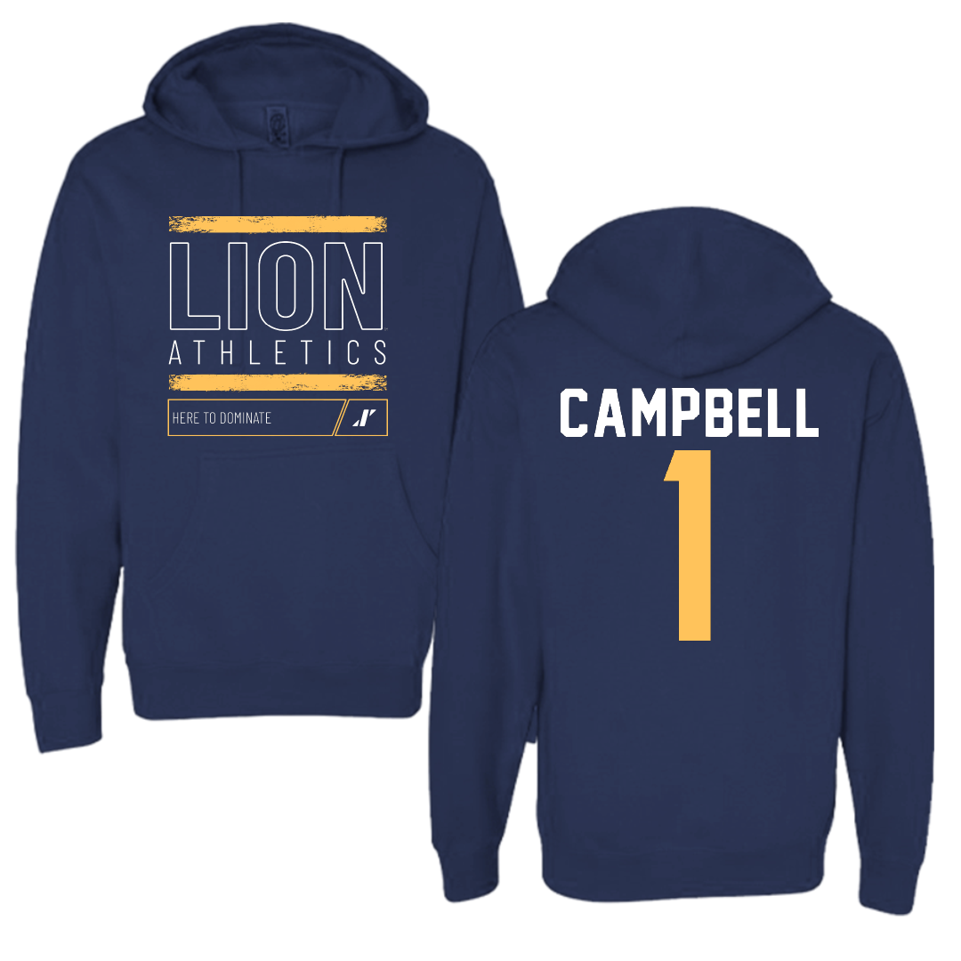 East Texas A&M University Volleyball Navy Dominate Hoodie - #1 Gracie Campbell