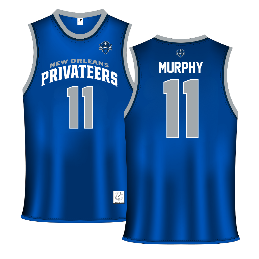 University of New Orleans Blue Basketball Jersey - #11 Preston Murphy