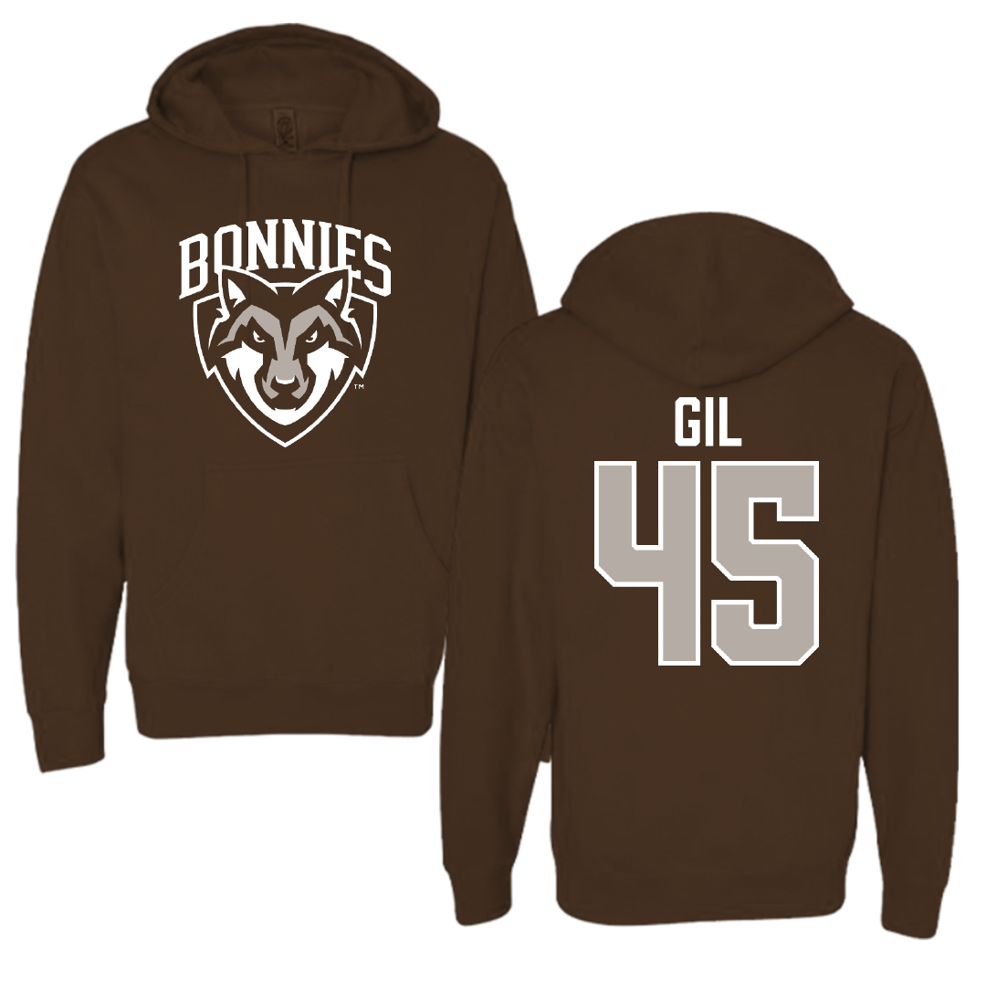 St. Bonaventure University Baseball Brown Hoodie - #45 Samuel Gil
