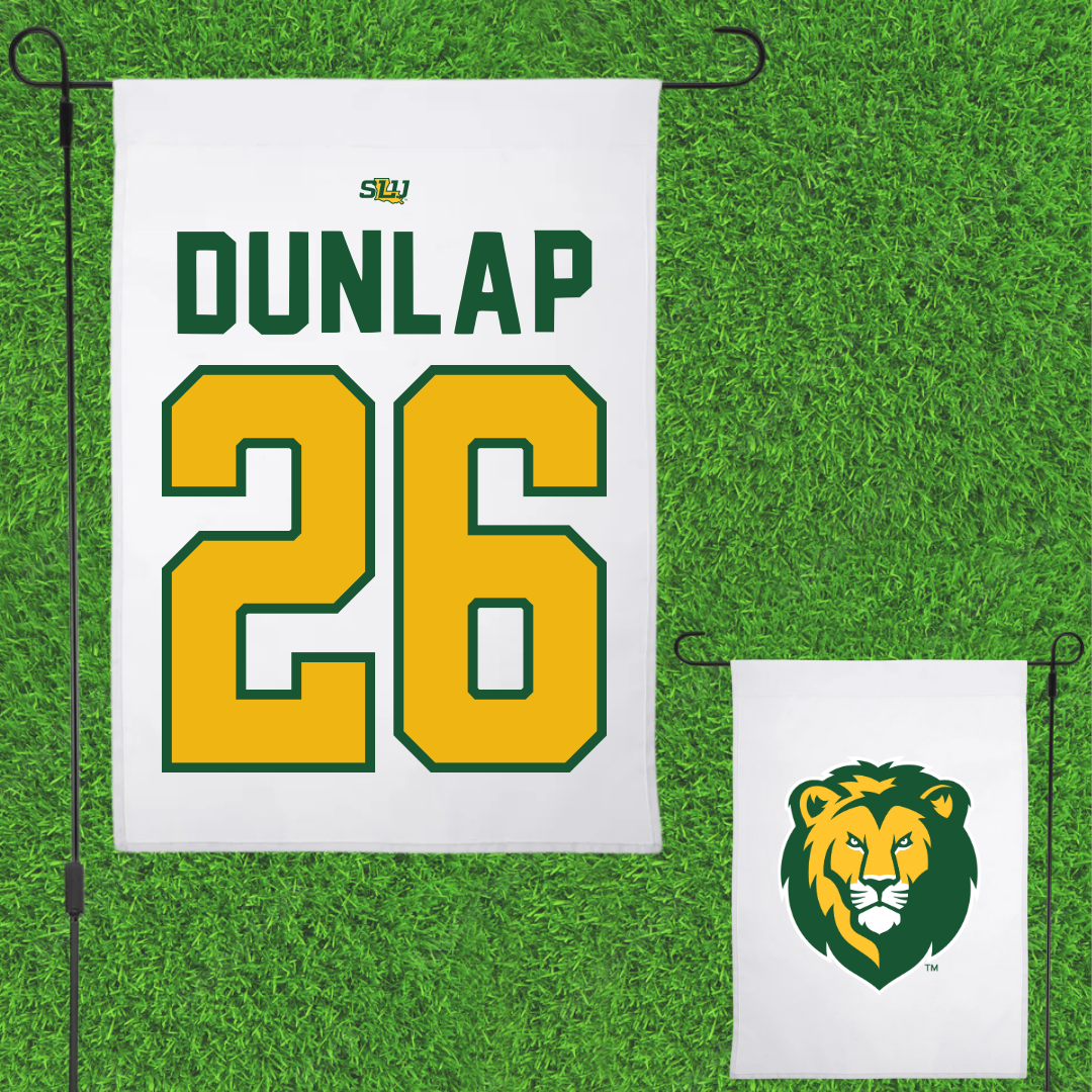 Southeastern Louisiana University Football White Garden Flag - #26 Austin Dunlap
