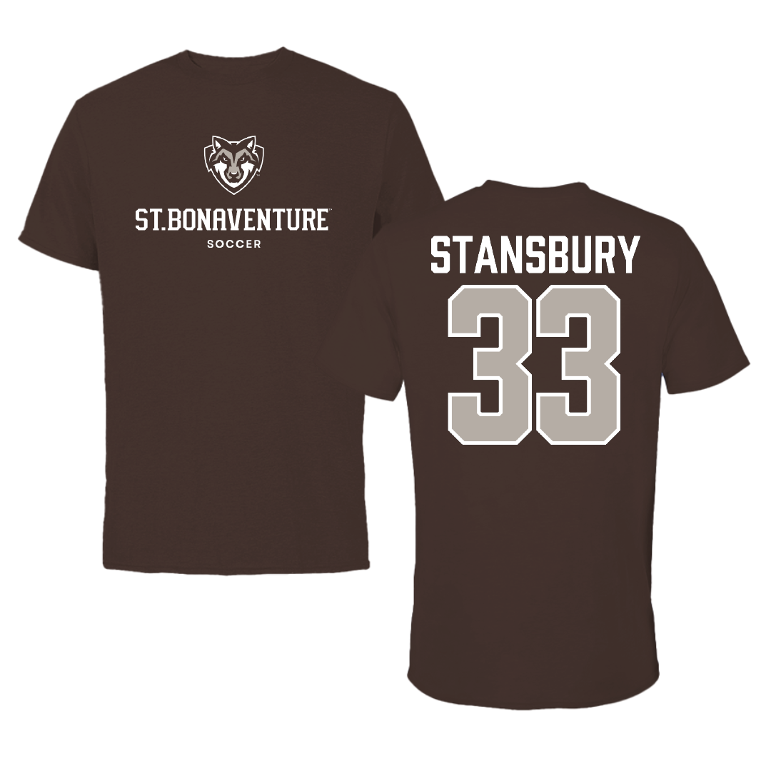 St. Bonaventure University Soccer Brown Bonnies Tee - #33 Kendall Stansbury