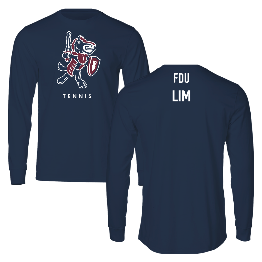 Fairleigh Dickinson University-Metropolitan Campus Tennis Navy Performance Long Sleeve - Anastasia Lim