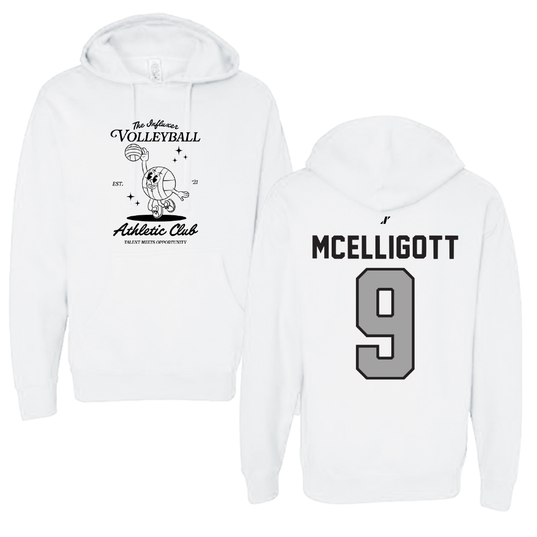 Volleyball White Influxer Athletic Club Hoodie - #9 Ryan McElligott
