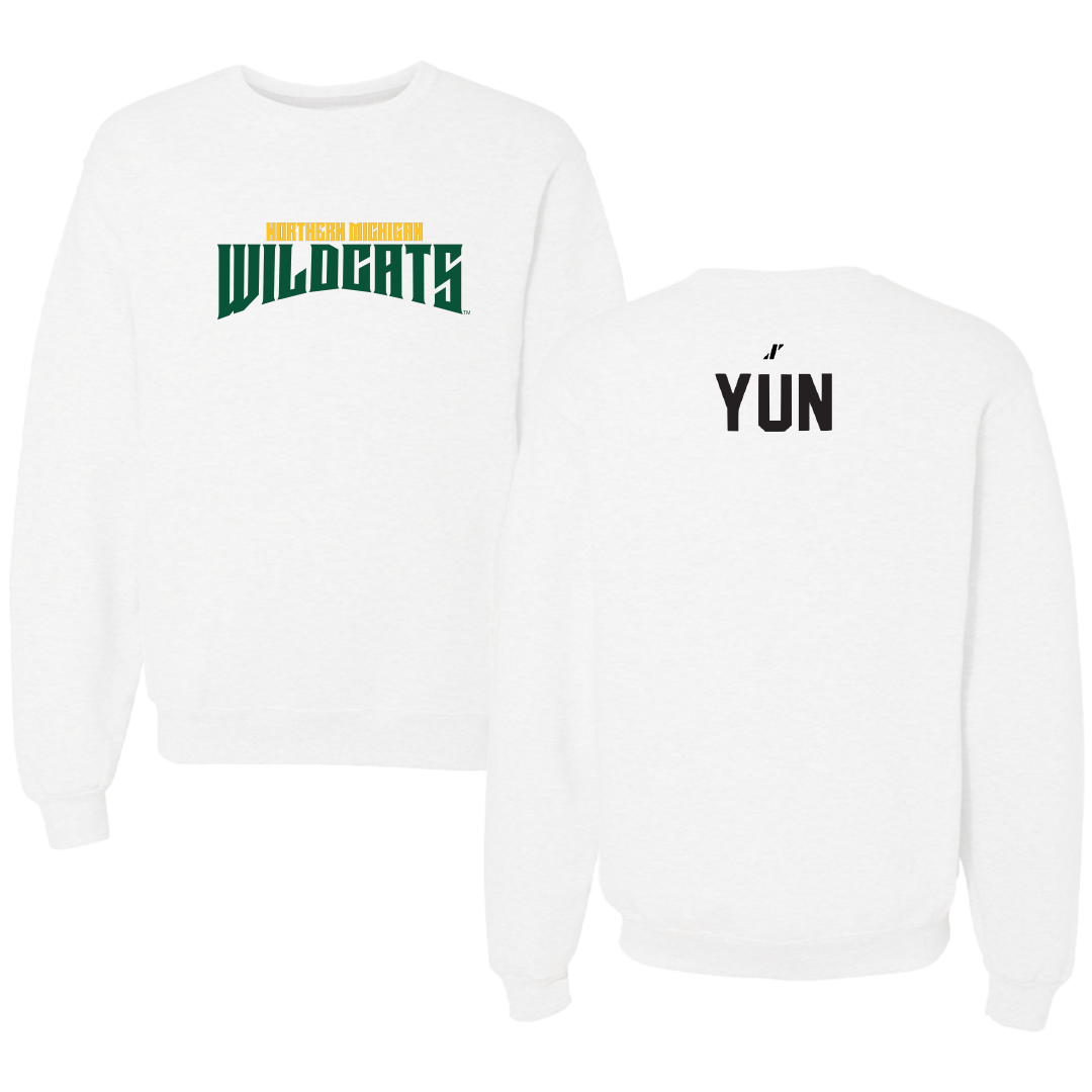 Northern Michigan University Golf White Classic Crewneck - Eric Yun