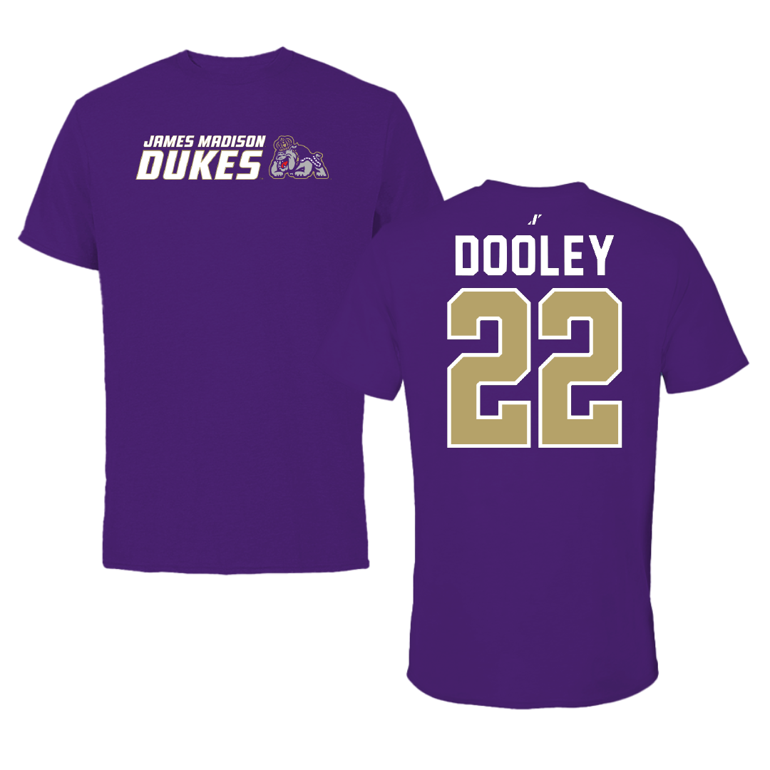 James Madison University Baseball Purple General Tee - #22 Ryan Dooley