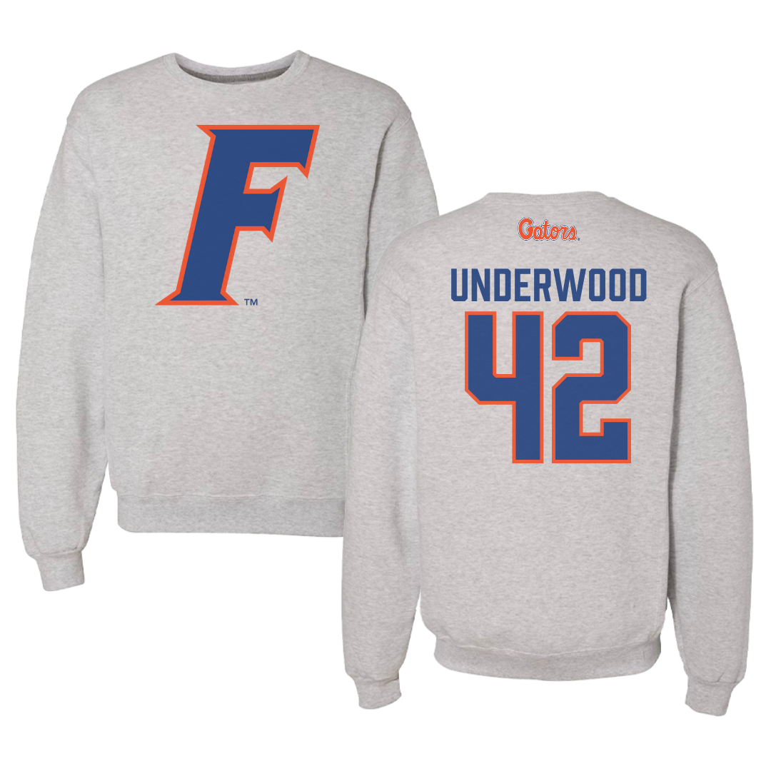 University of Florida Football Gray Crewneck - #42 Rocco Underwood