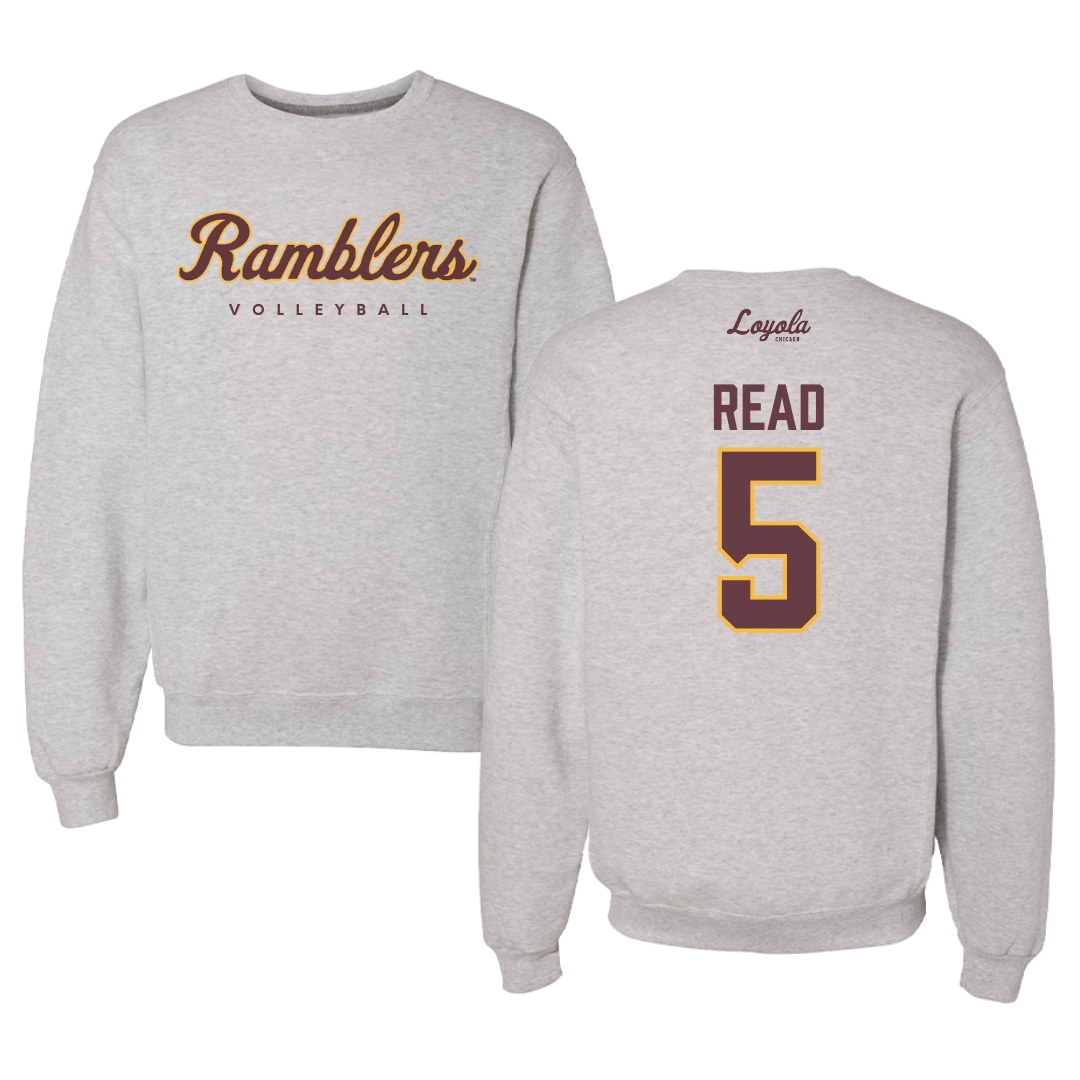 Loyola University-Chicago Volleyball Gray Crewneck - #5 Jake Read