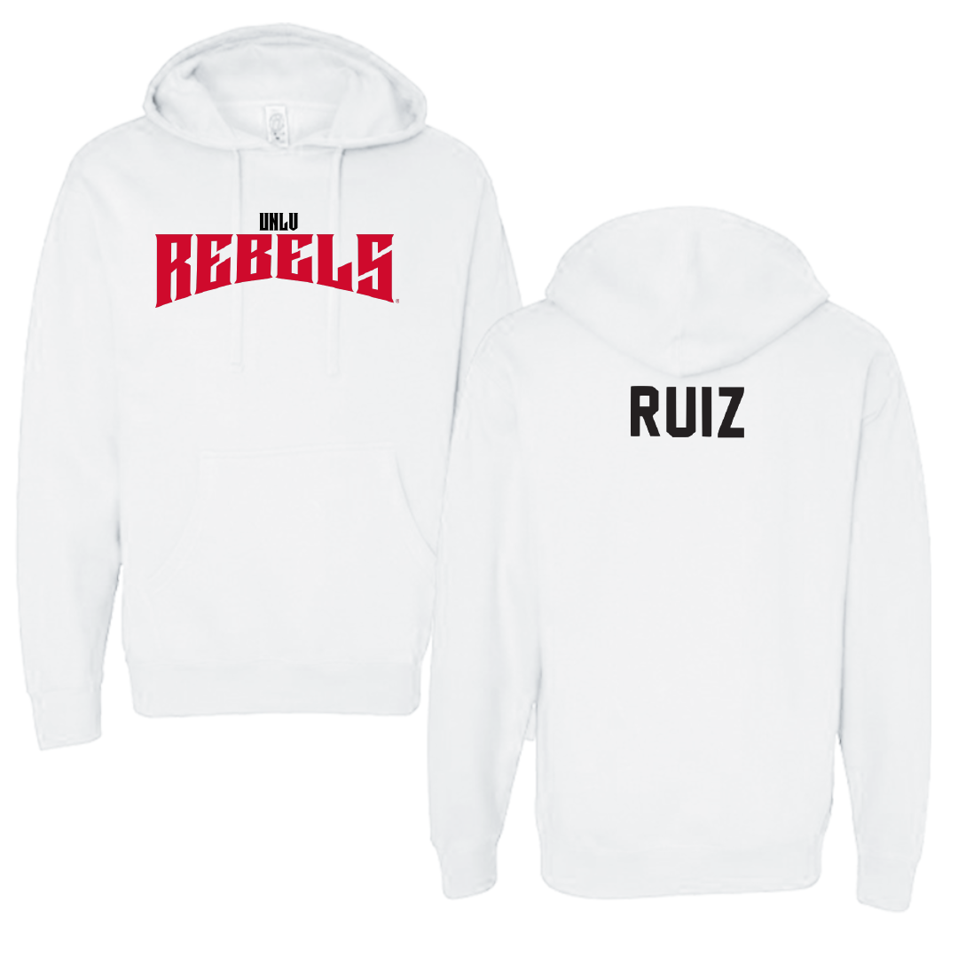 University of Nevada-Las Vegas TF and XC White Classic Hoodie - Natalia Ruiz