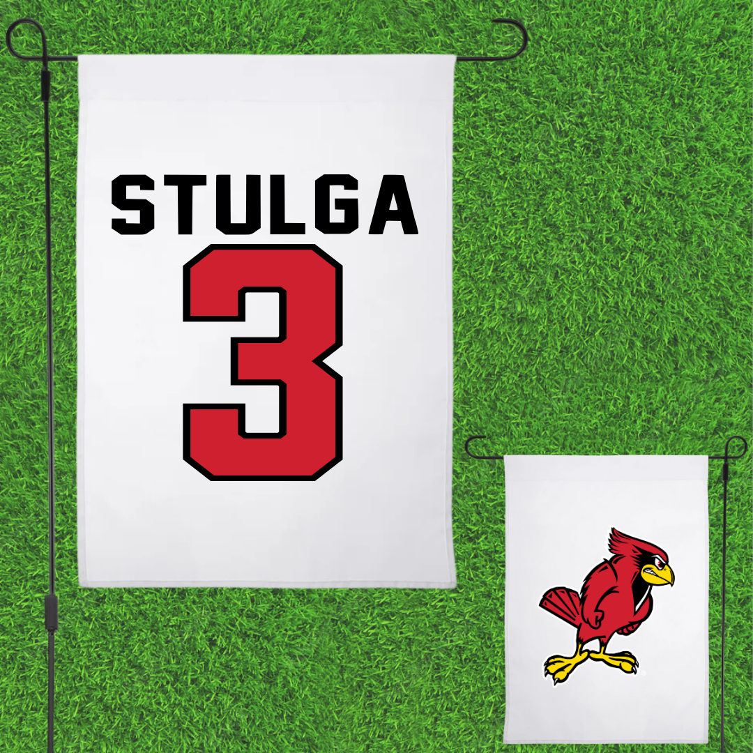 Illinois State University Baseball White Garden Flag - #3 Luke Stulga