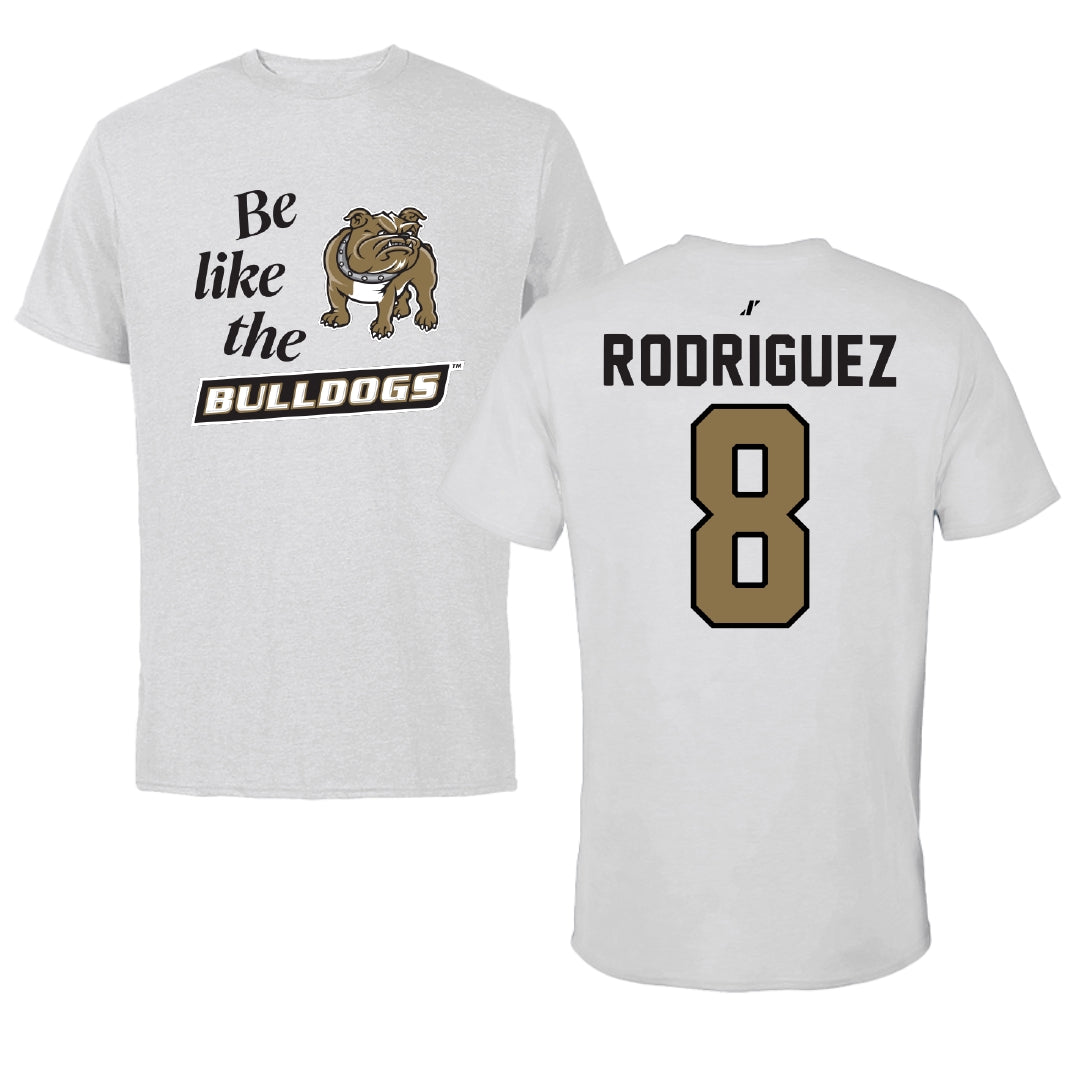 Bryant University Soccer Light Gray Be Like Us Performance Tee - #8 Diego Rodriguez