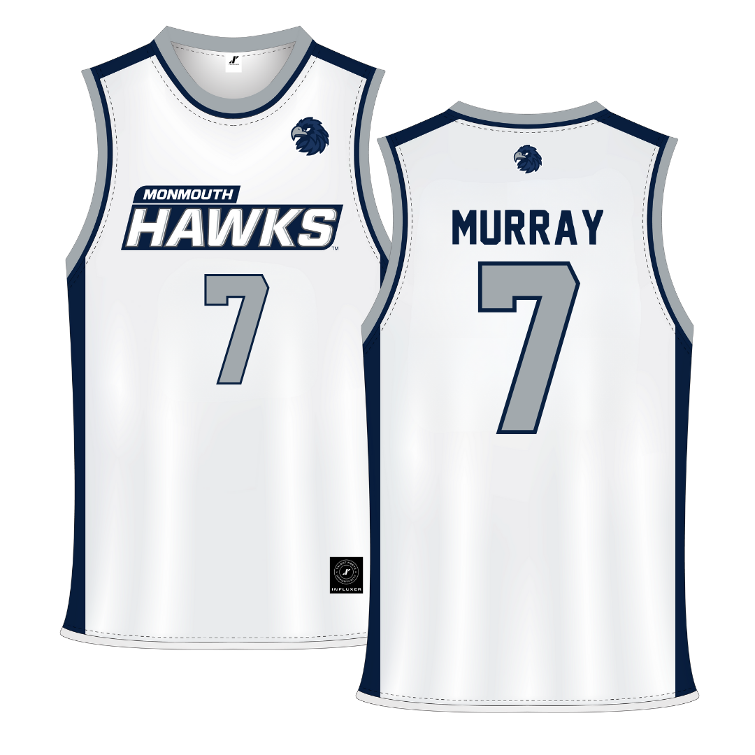 Monmouth University White Basketball Jersey - #7 Isabella Murray