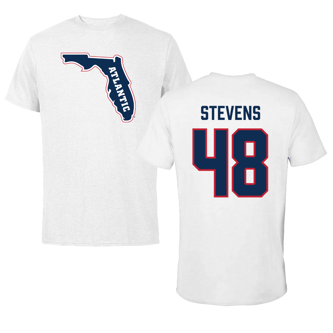 Florida Atlantic University Football White Tee - #48 Dai'Sean Stevens