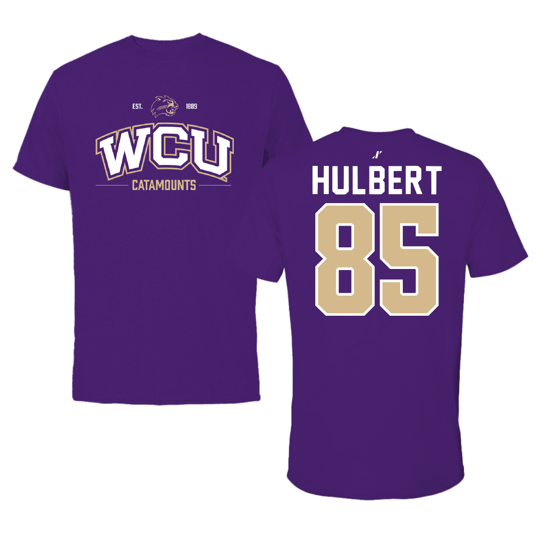 Western Carolina University Football Purple General Tee - #85 David Hulbert