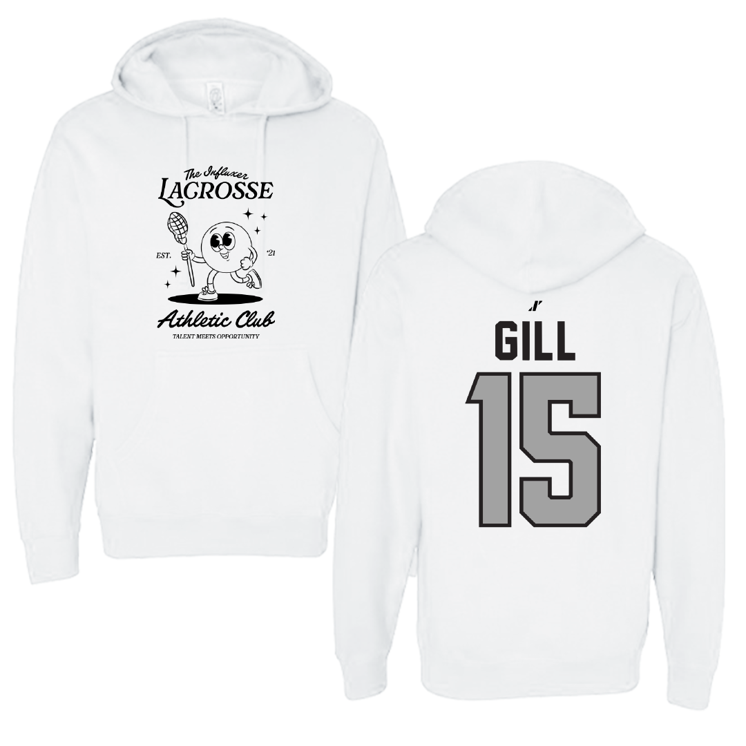 Lacrosse White Influxer Athletic Club Hoodie - #15 Izze Gill