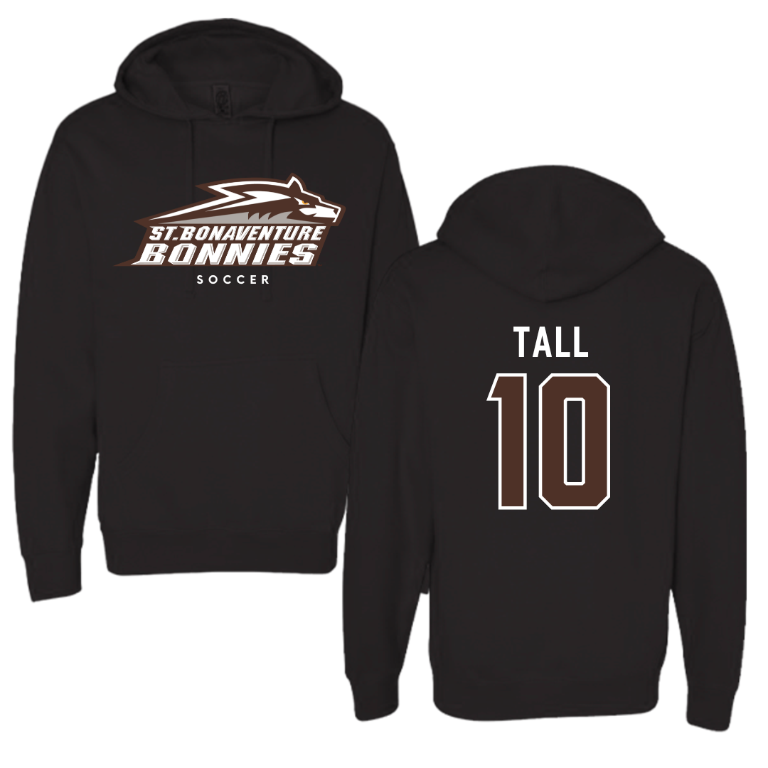 St. Bonaventure University Soccer Black Hoodie - #10 Mo Tall