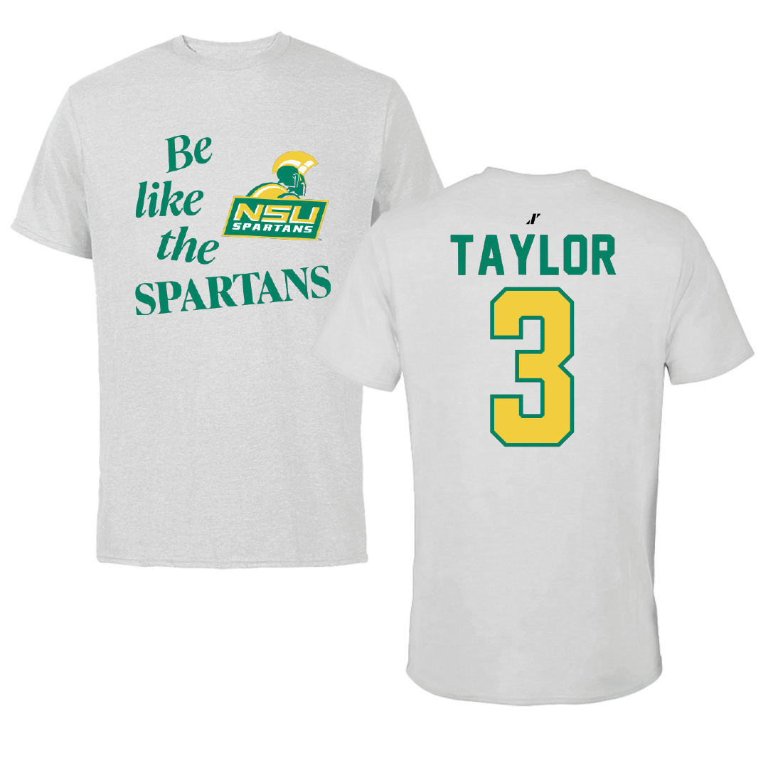 Norfolk State University Softball Light Gray Be Like Us Tee - #3 Victoria Taylor