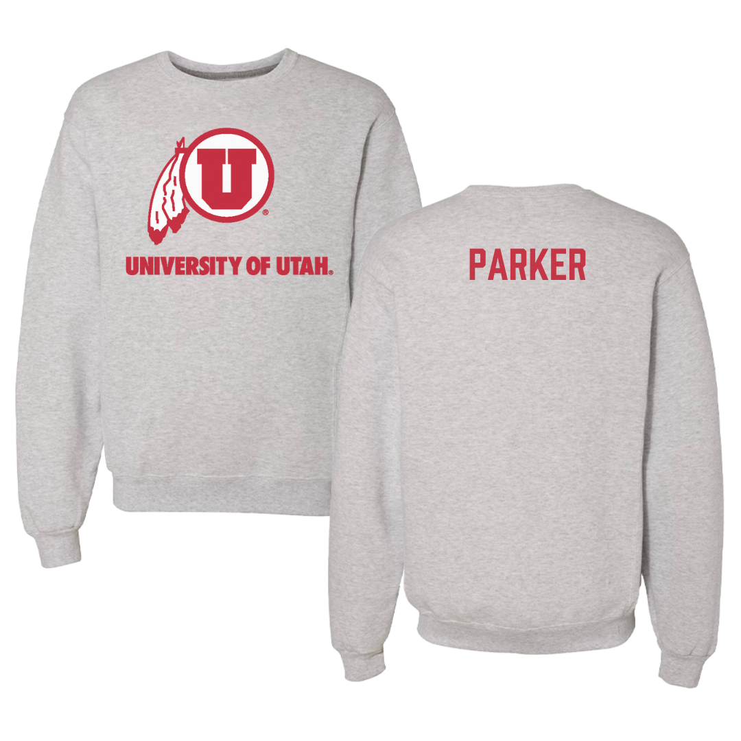 University of Utah Swimming & Diving Gray Crewneck - Colin Parker