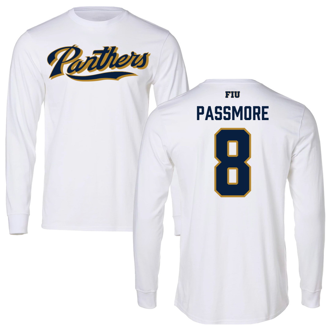 Florida International University Football White Panthers Long Sleeve - #8 Jeramy Passmore