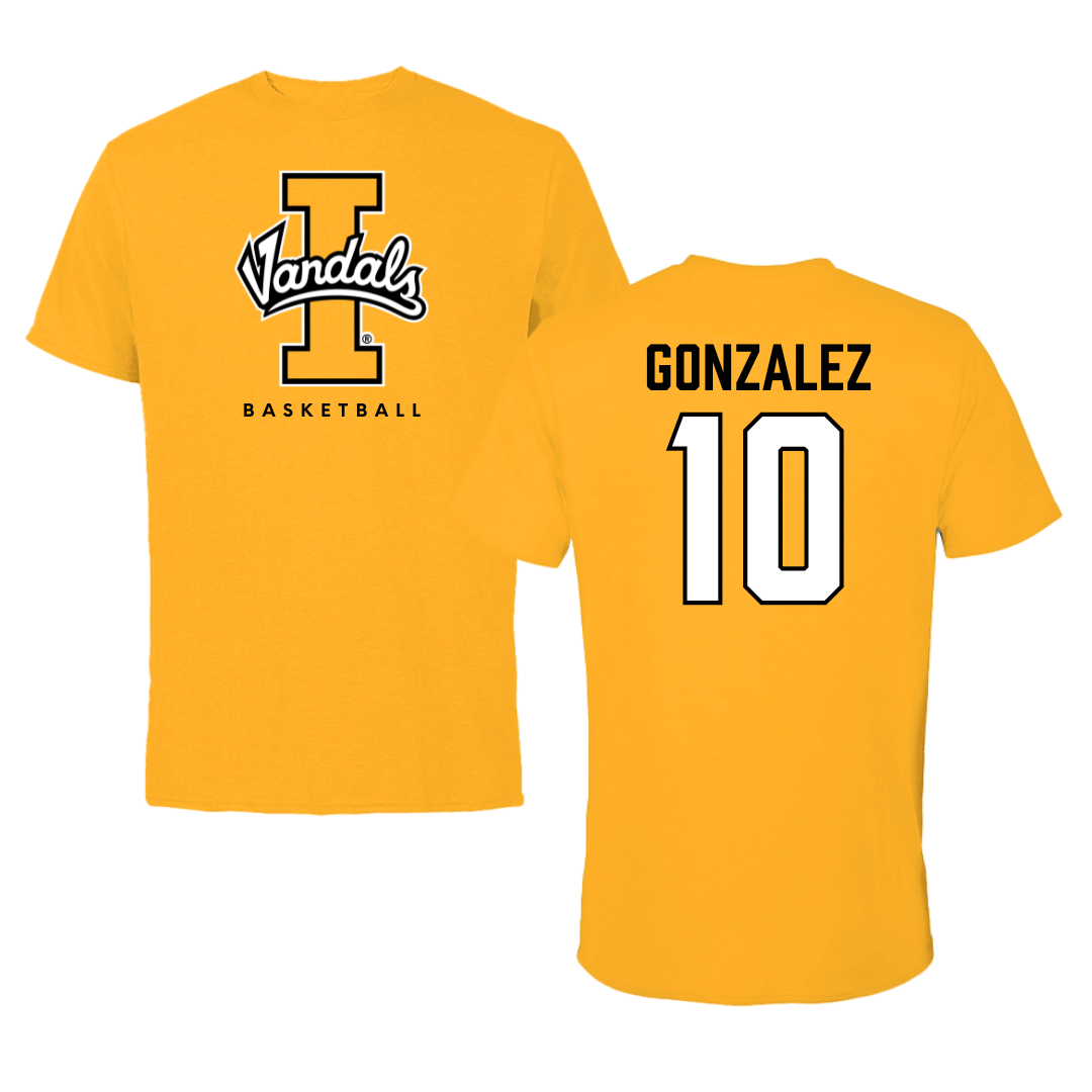 University of Idaho Basketball Gold Performance Tee - #10 Kristian Gonzalez