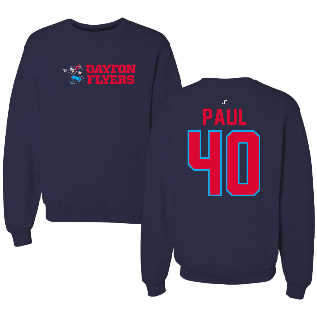 University of Dayton Football Navy General Crewneck - #40 Kyler Paul