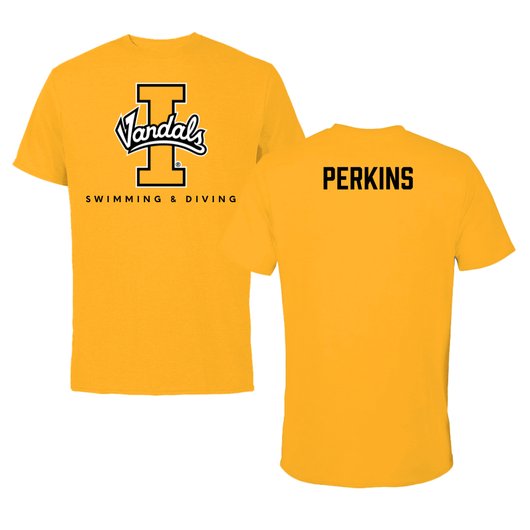 University of Idaho Swimming & Diving Gold Tee - Amelia Perkins