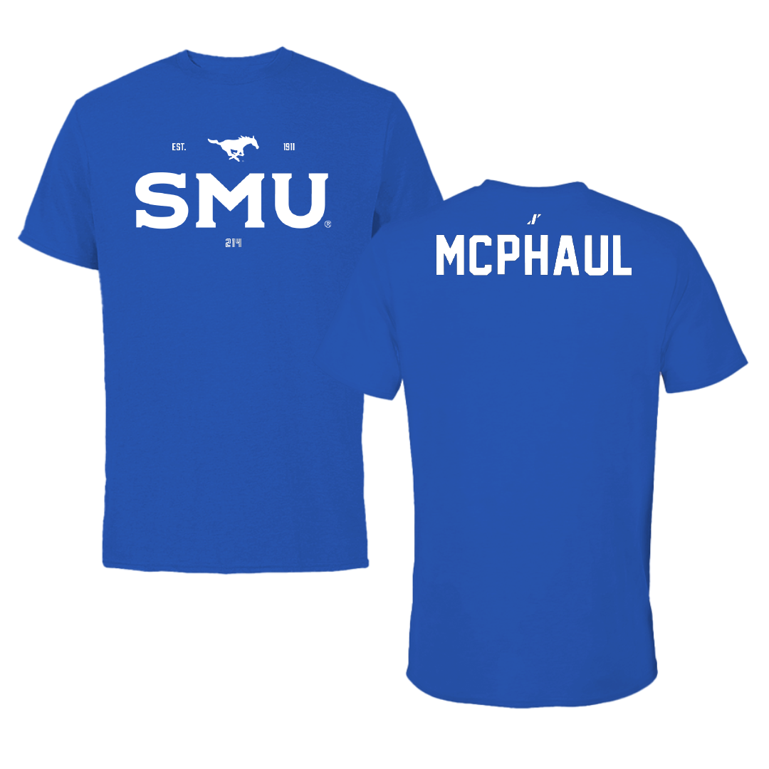 Southern Methodist University TF and XC Blue General Performance Tee - Camryn McPhaul