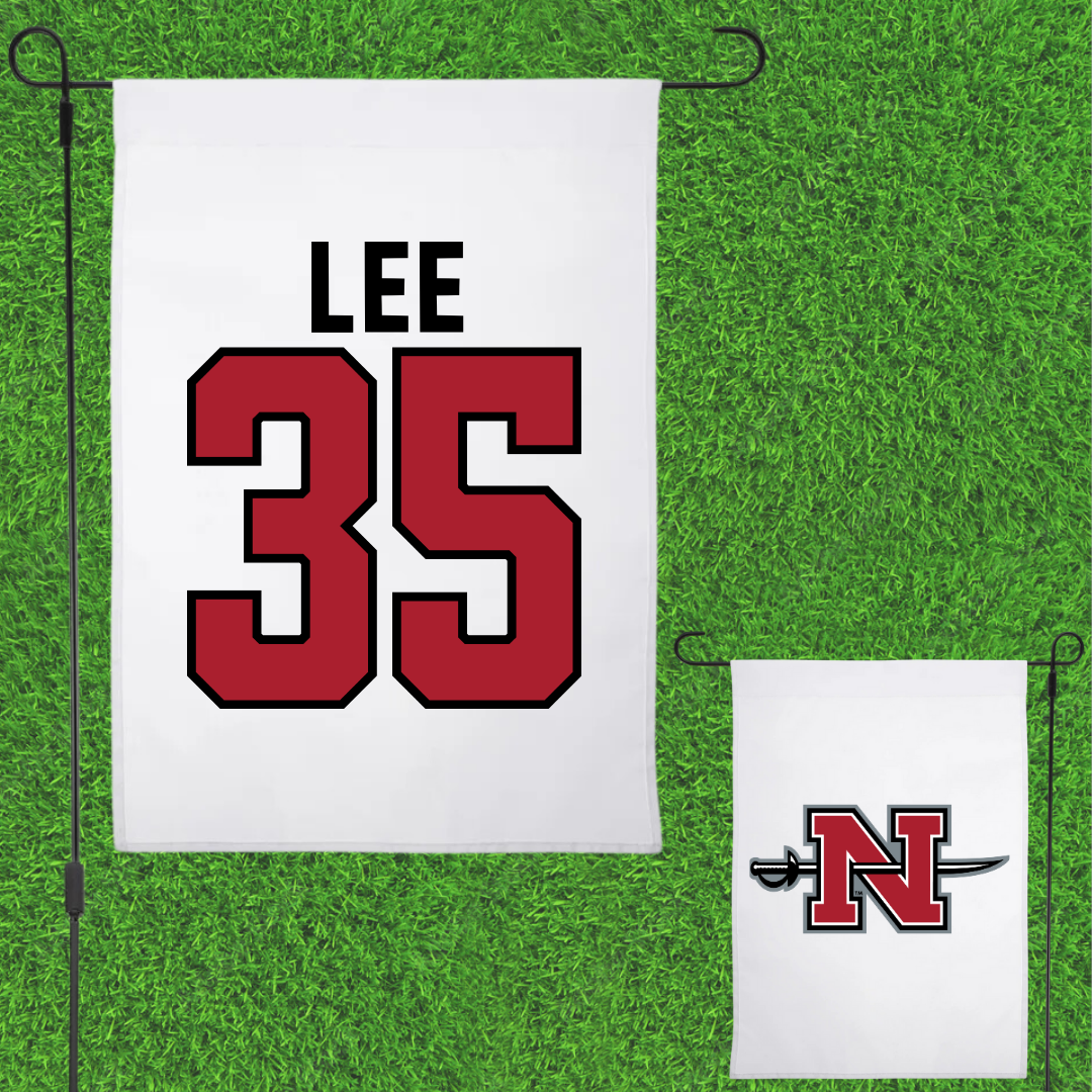 Nicholls State University Football White Garden Flag - #35 Ethan Lee