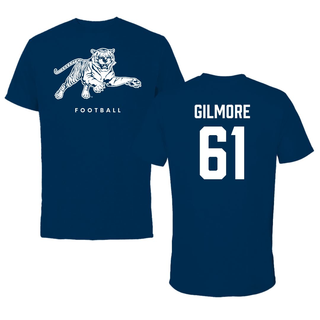 Jackson State University Football Navy Tee - #61 Zyon Gilmore