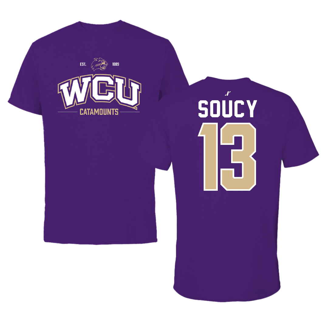Western Carolina University Soccer Purple General Tee - #13 Emma Soucy