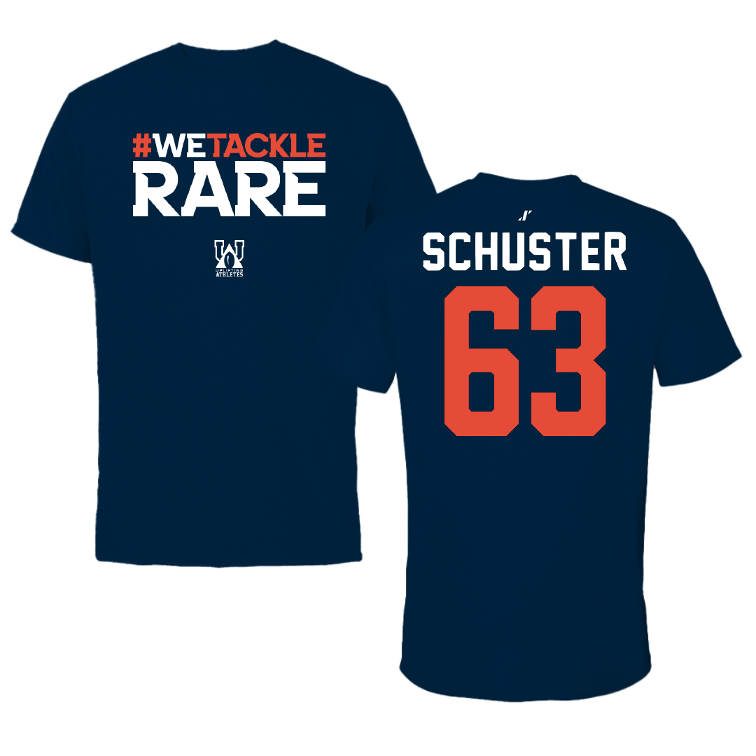 University of Illinois Football Navy Uplifting Athletes Performance Tee - #63 Dezmond Schuster