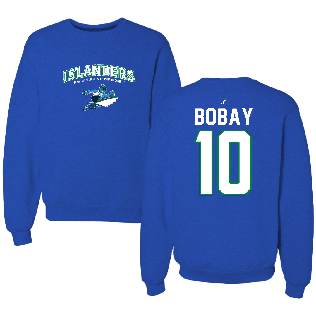 Texas A&M University-Corpus Christi Beach Volleyball Blue General Crewneck - #10 Kristin Bobay