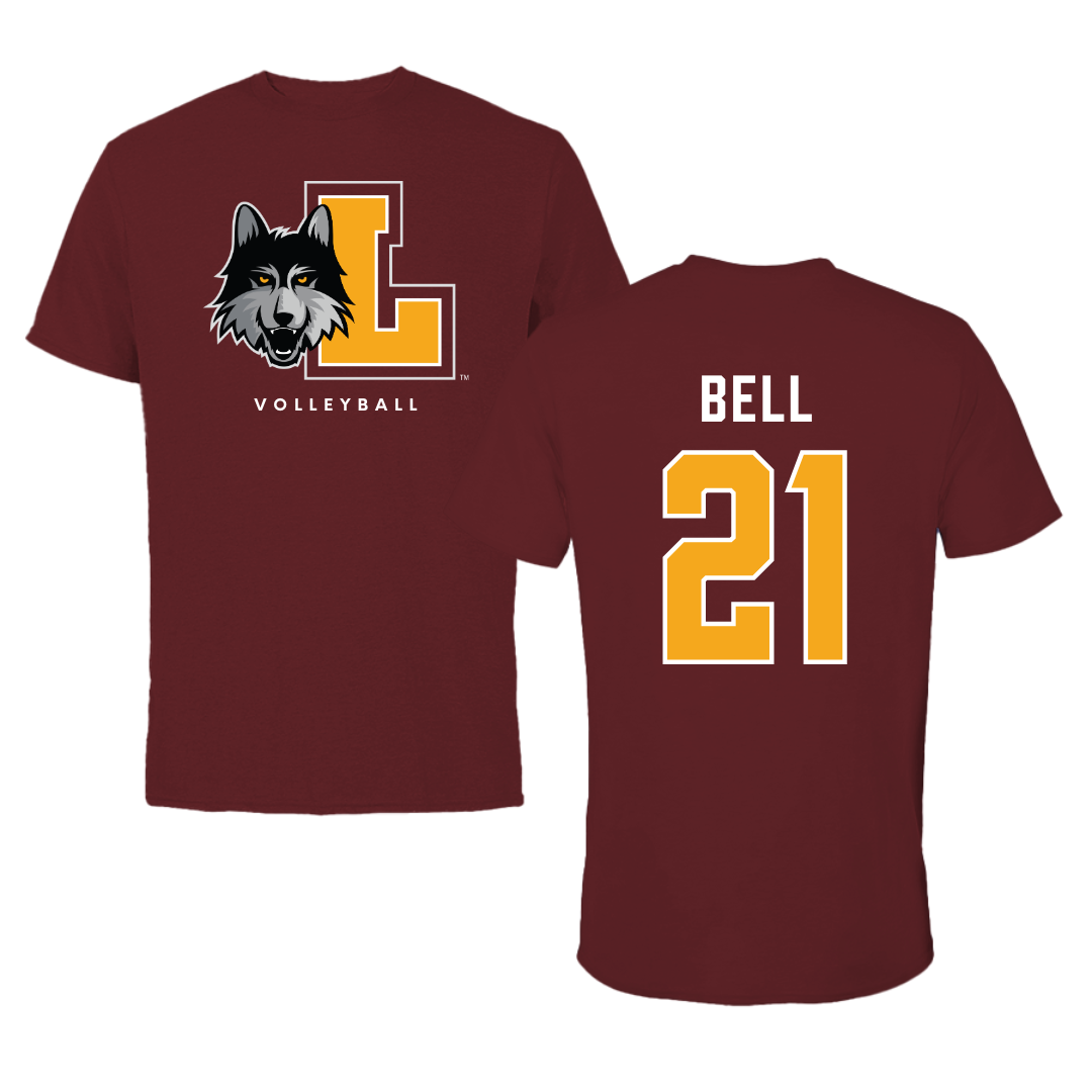 Loyola University-Chicago Volleyball Maroon Mascot Performance Tee - #21 Brad Bell