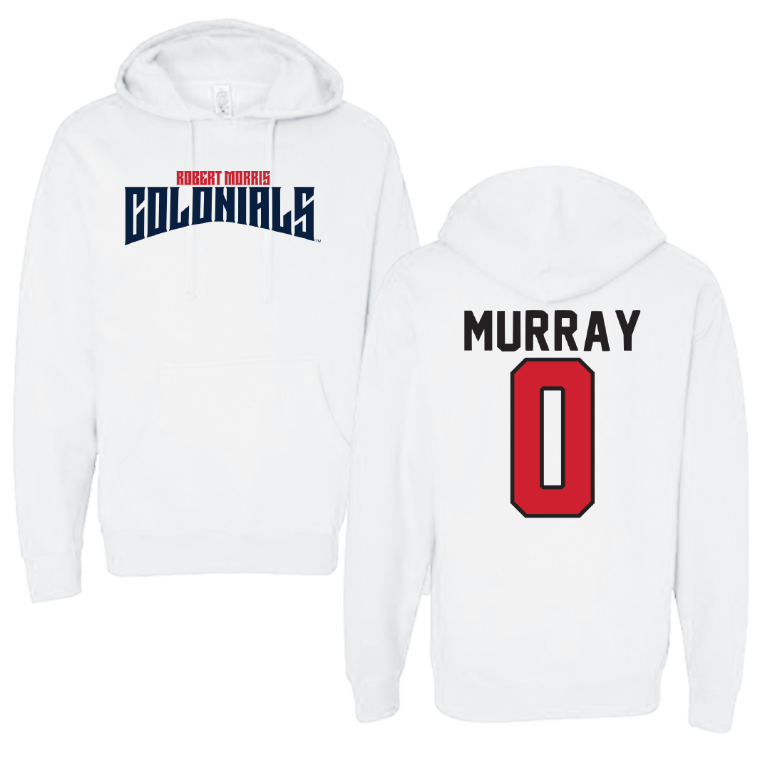 Robert Morris University Soccer White Classic Hoodie - #0 Brenna Murray
