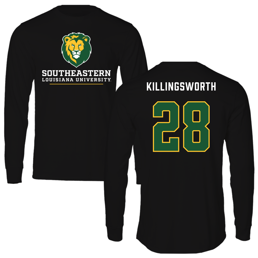 Southeastern Louisiana University Baseball Black Performance Long Sleeve - #28 Jake Killingsworth