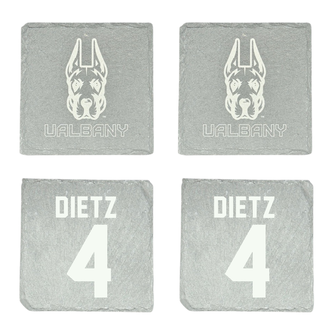 University at Albany Football Stone Coaster (4 Pack)  - #4 MarQeese Dietz