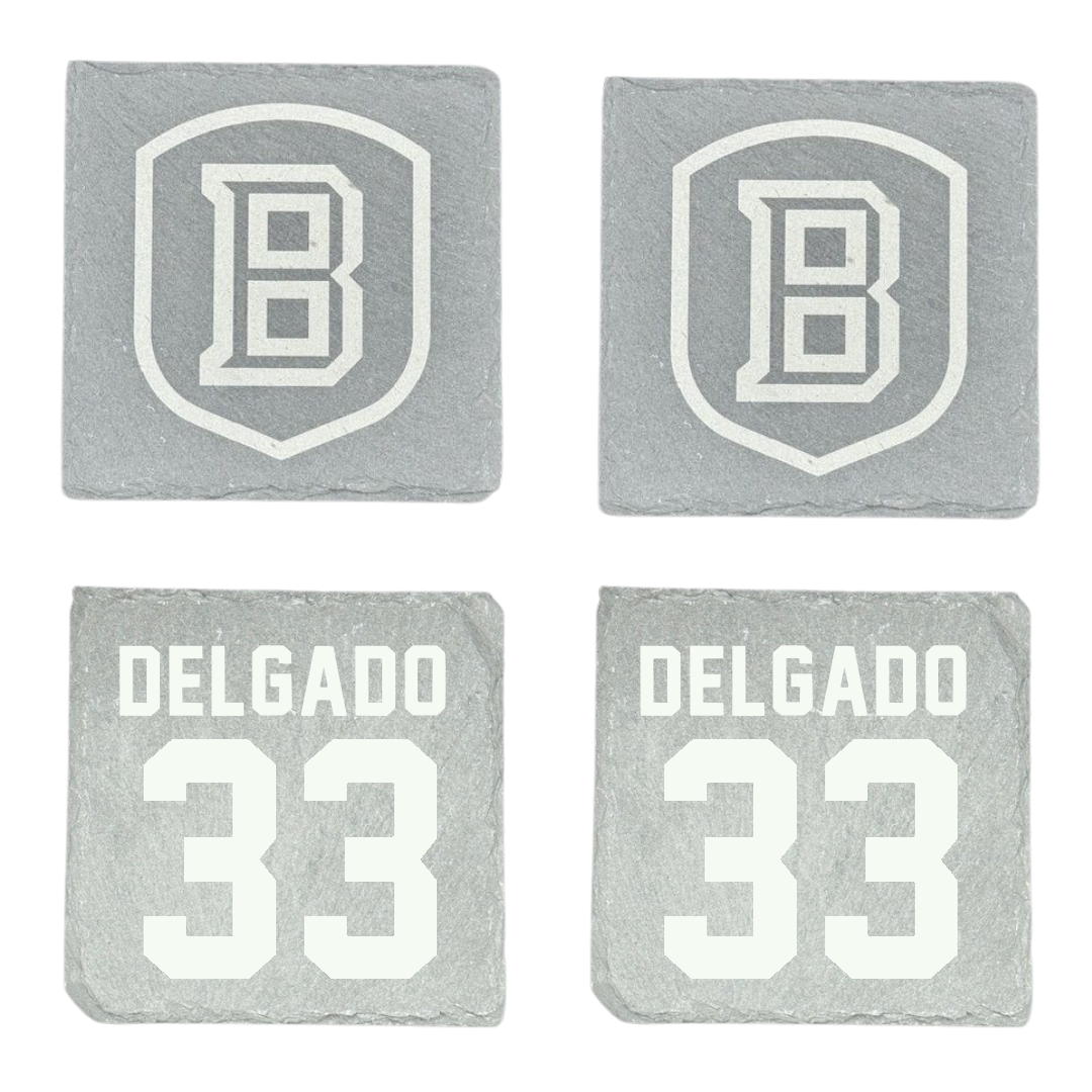 Bradley University Baseball Stone Coaster (4 Pack)  - #33 Logan Delgado