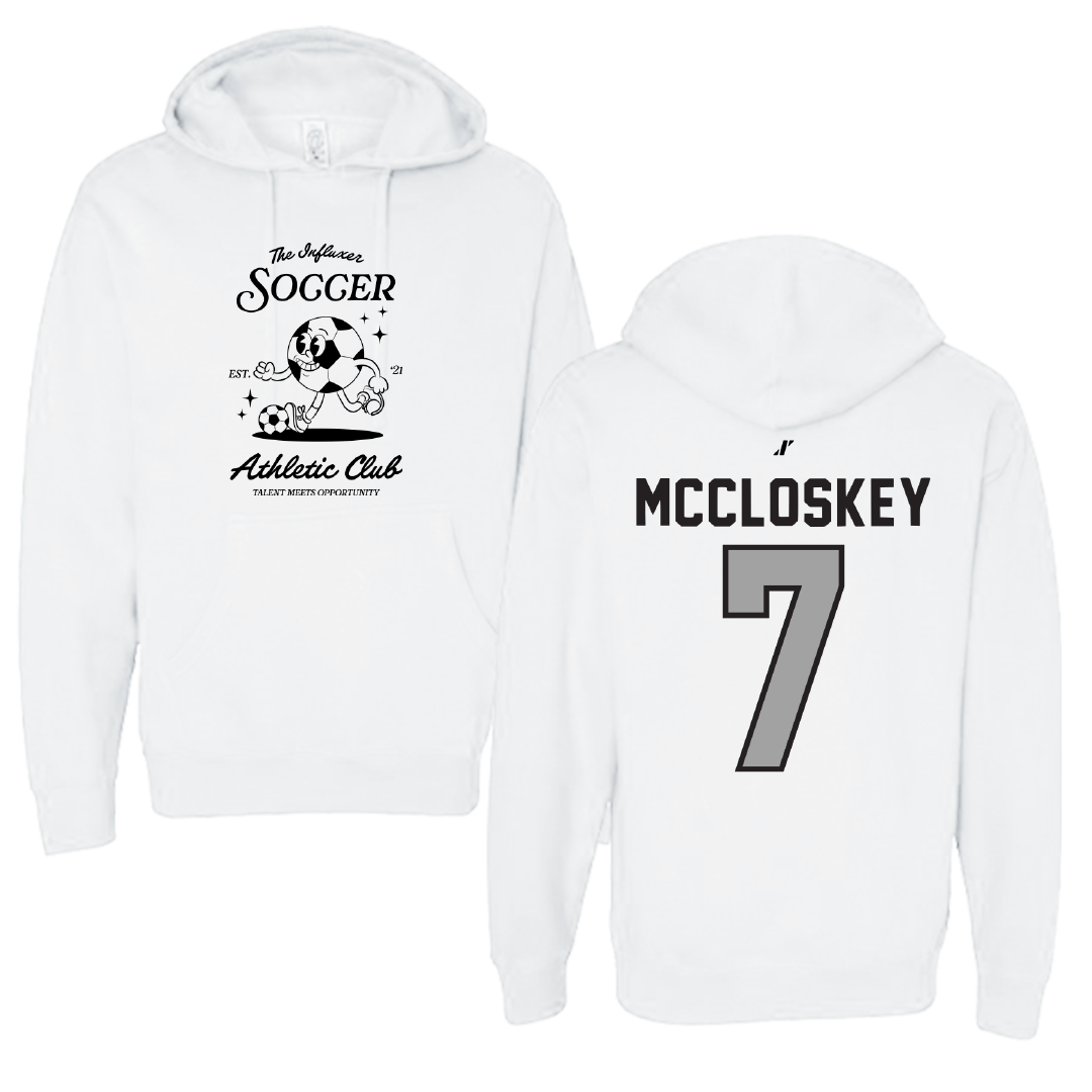 Soccer White Influxer Athletic Club Hoodie - #7 Lauren McCloskey