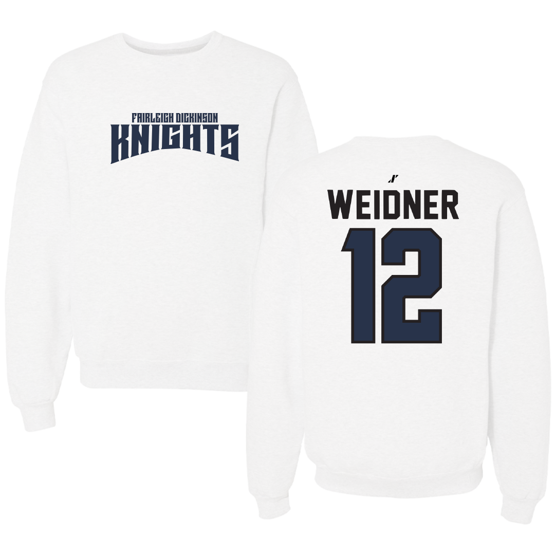 Fairleigh Dickinson University-Metropolitan Campus Lacrosse White Classic Crewneck - #12 Addie Weidner
