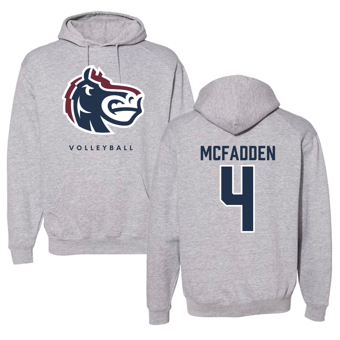 Fairleigh Dickinson University-Metropolitan Campus Volleyball Gray Hoodie - #4 Dylan McFadden