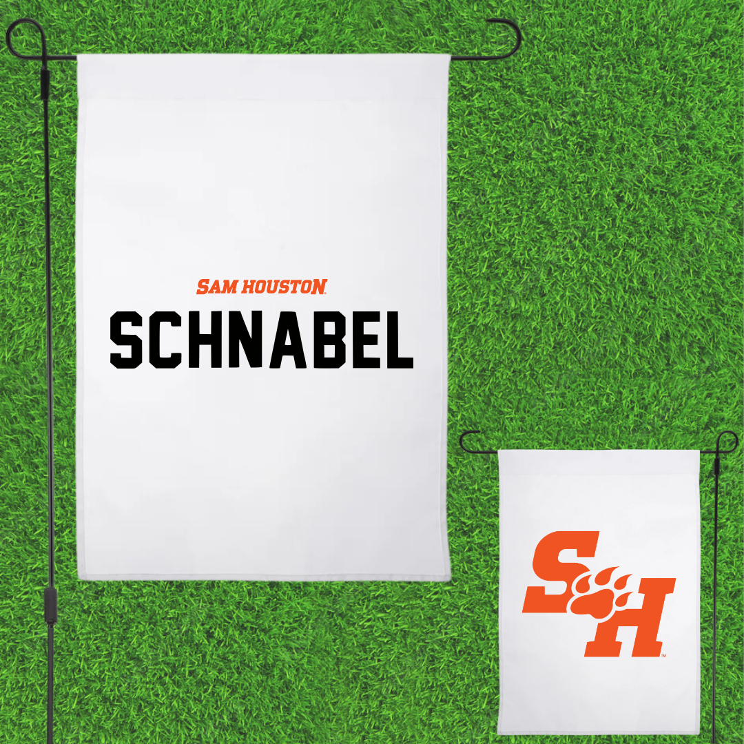 Sam Houston State University Tennis White Garden Flag - Jacqueline Schnabel