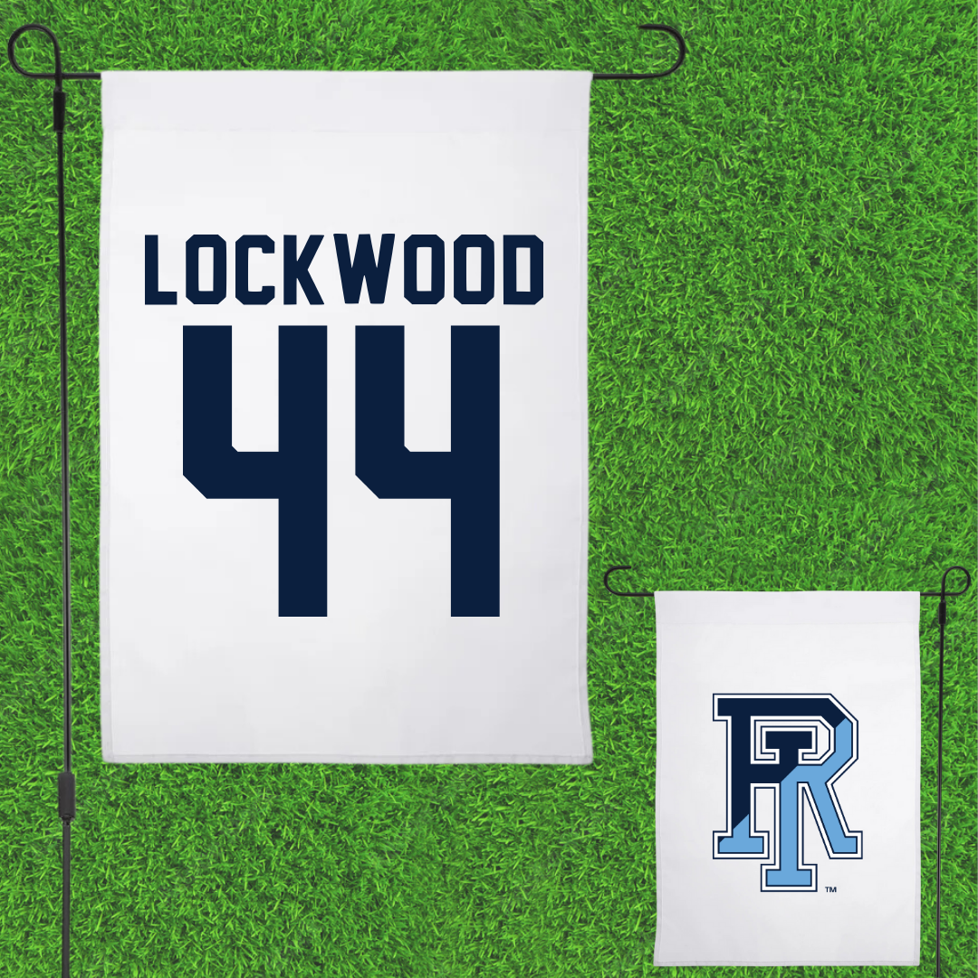 University of Rhode Island Lacrosse White Garden Flag - #44 Zoe Lockwood